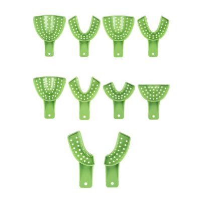 Excellent Dulock Impression Trays, Apple Green - 12/Bag