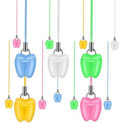 50 Pcs Children Milk Tooth Box with String Tooth Fairy Gift Necklace